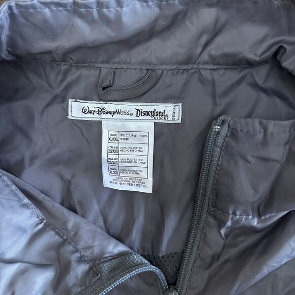 Disney Parks Pocket Embroidered Rain Poncho Jacket XL / XXL Grey Blue Pocket - Picture 5 of 8